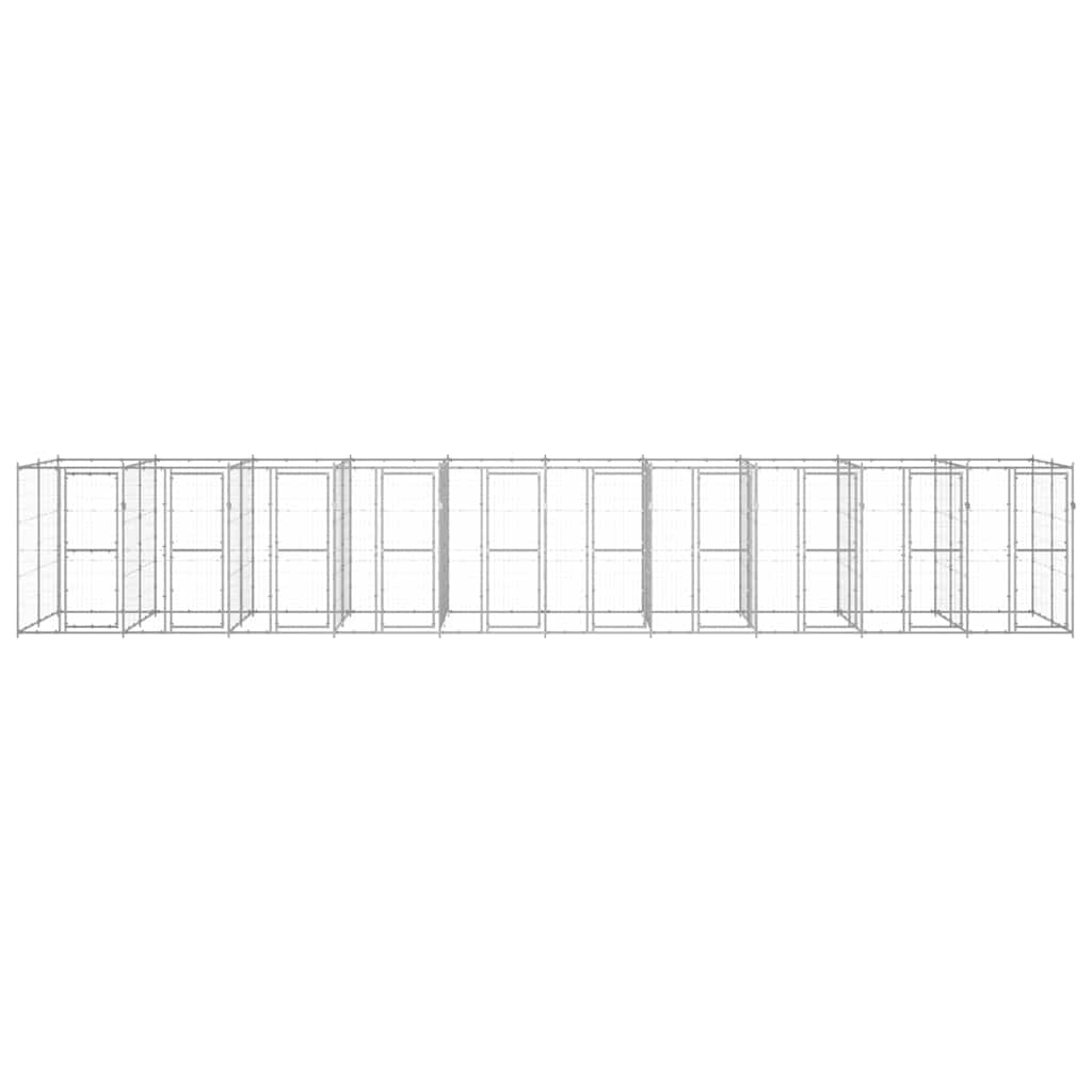 Outdoor-Hundezwinger Verzinkter Stahl 24,2 m²