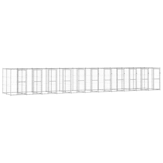 Outdoor-Hundezwinger Verzinkter Stahl 26,62 m²