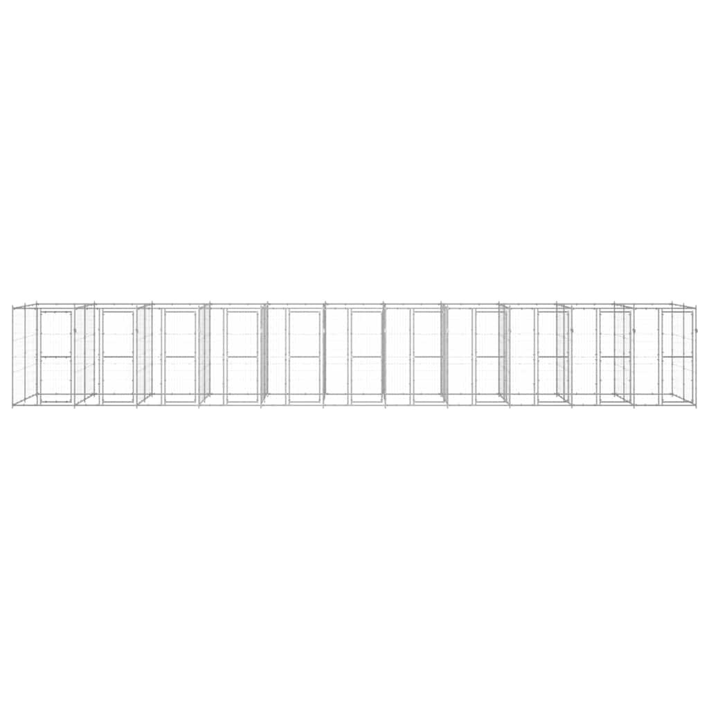 Outdoor-Hundezwinger Verzinkter Stahl 26,62 m²