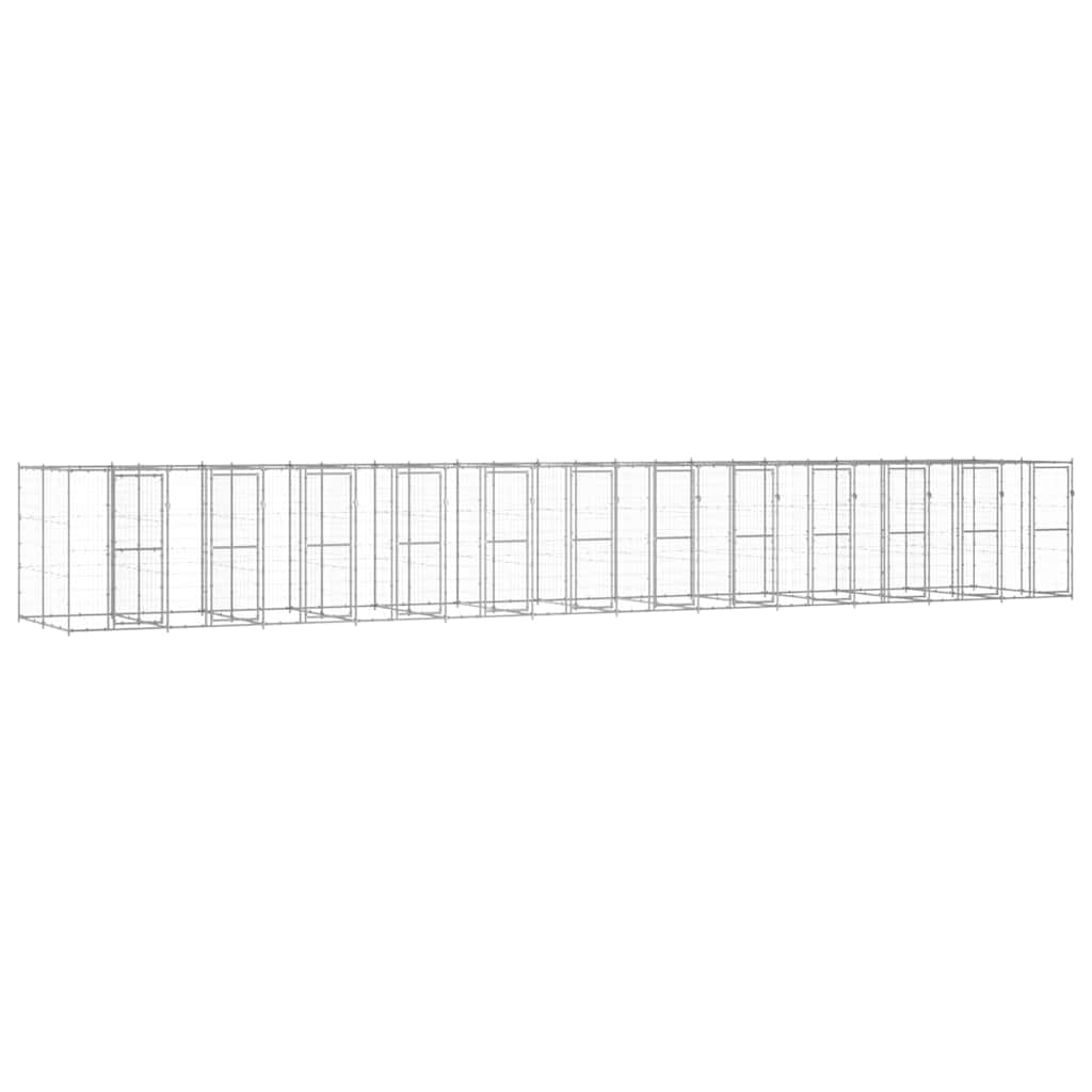 Outdoor-Hundezwinger Verzinkter Stahl 29,04 m²