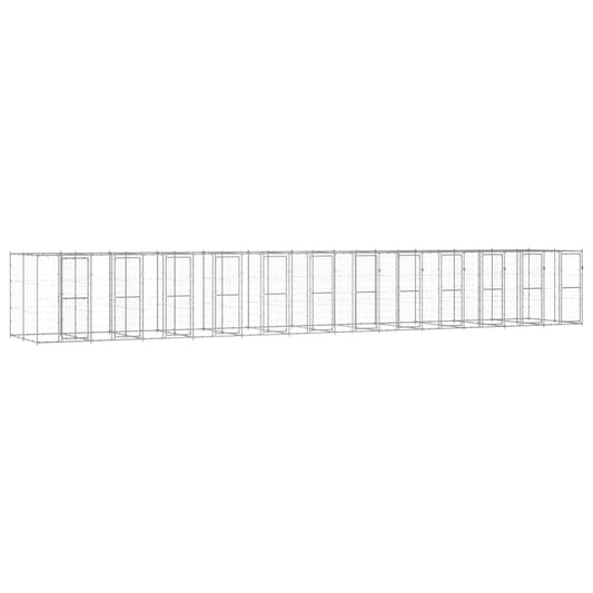 Outdoor-Hundezwinger Verzinkter Stahl 29,04 m²