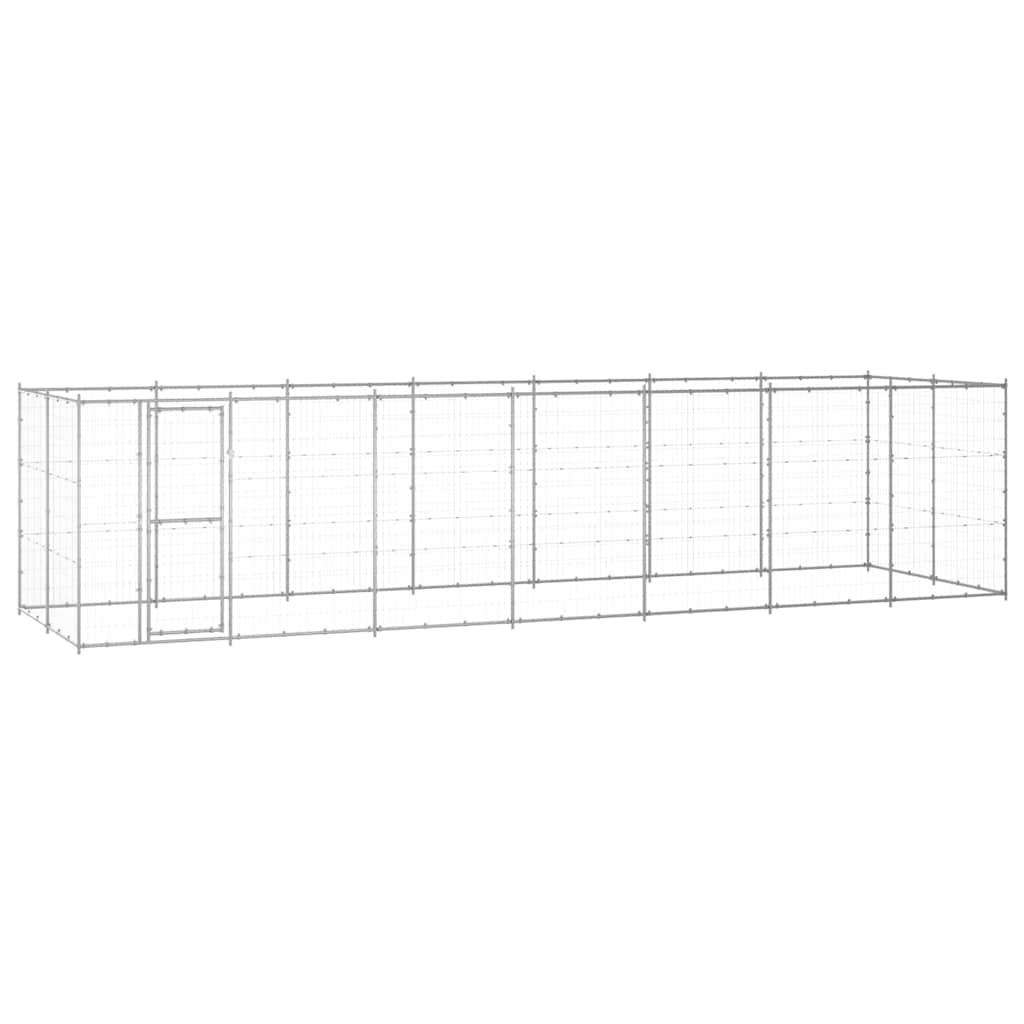 Outdoor-Hundezwinger Verzinkter Stahl 16,94 m²