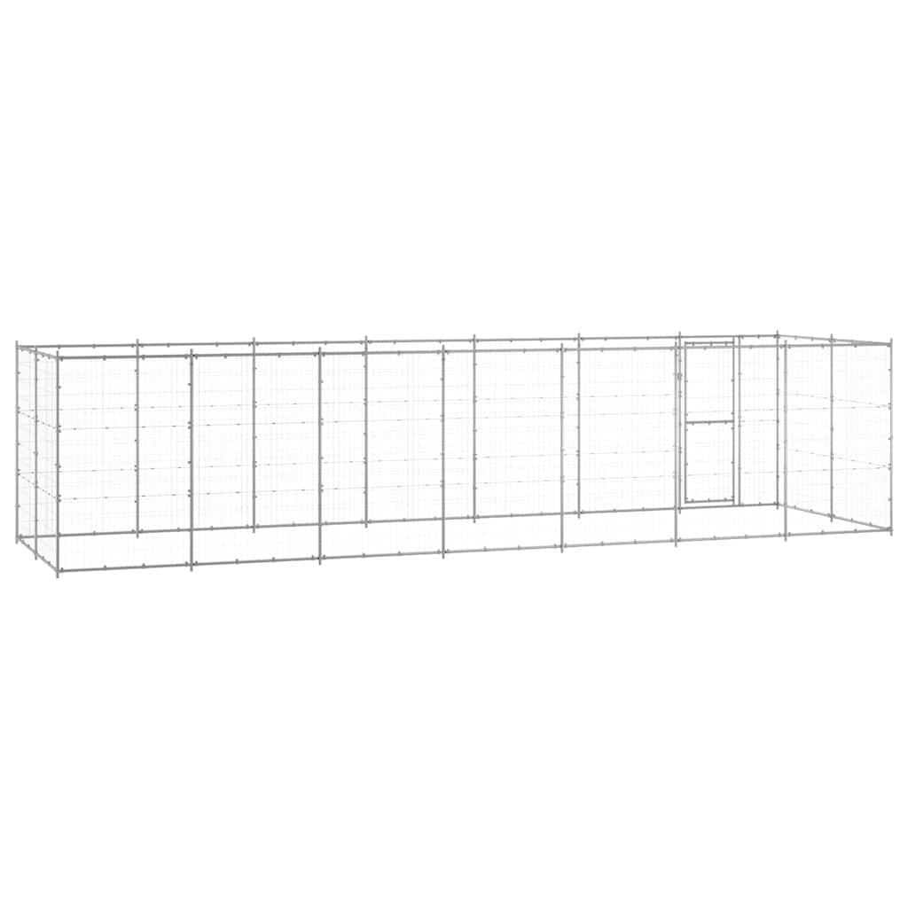 Outdoor-Hundezwinger Verzinkter Stahl 16,94 m²