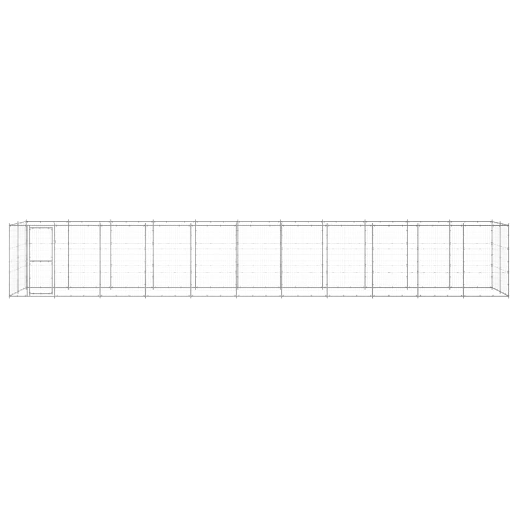 Outdoor-Hundezwinger Verzinkter Stahl 26,62 m²