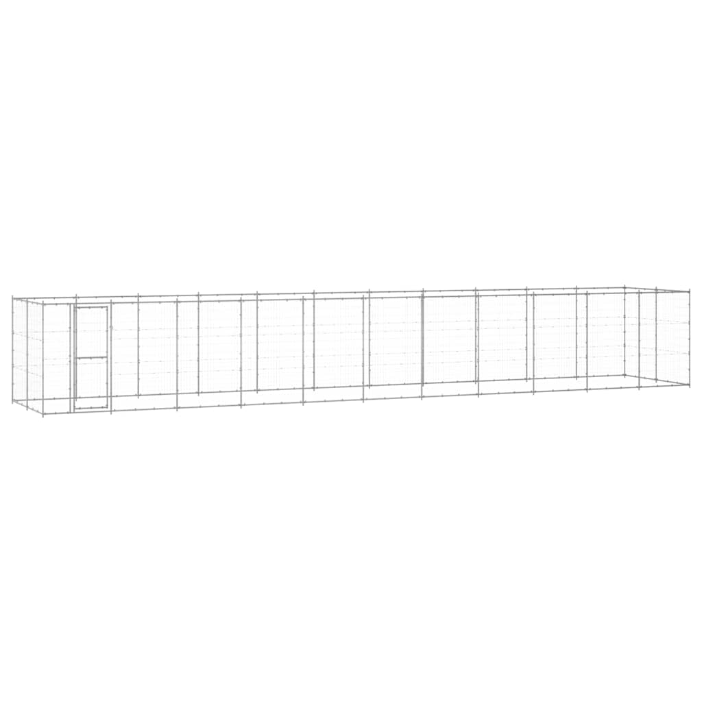 Outdoor-Hundezwinger Verzinkter Stahl 26,62 m²