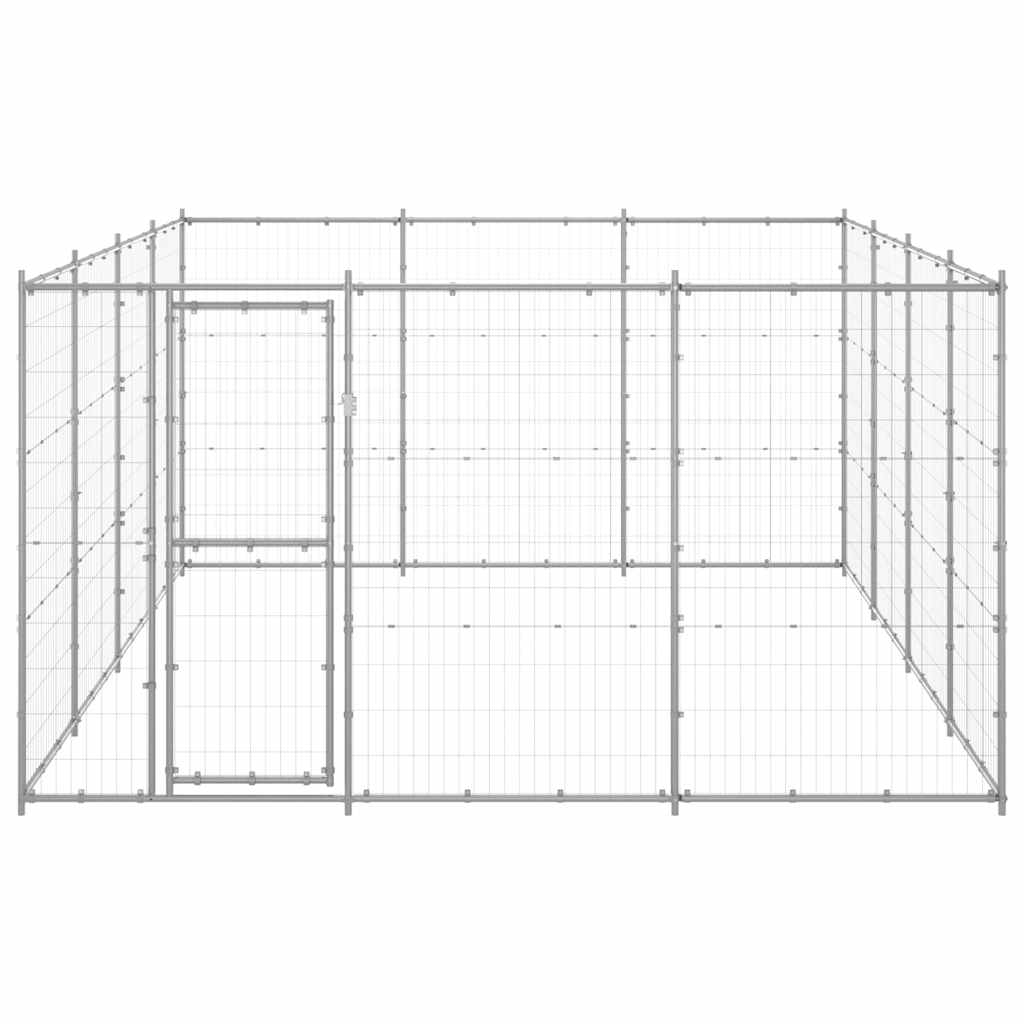 Outdoor-Hundezwinger Verzinkter Stahl 14,52 m²