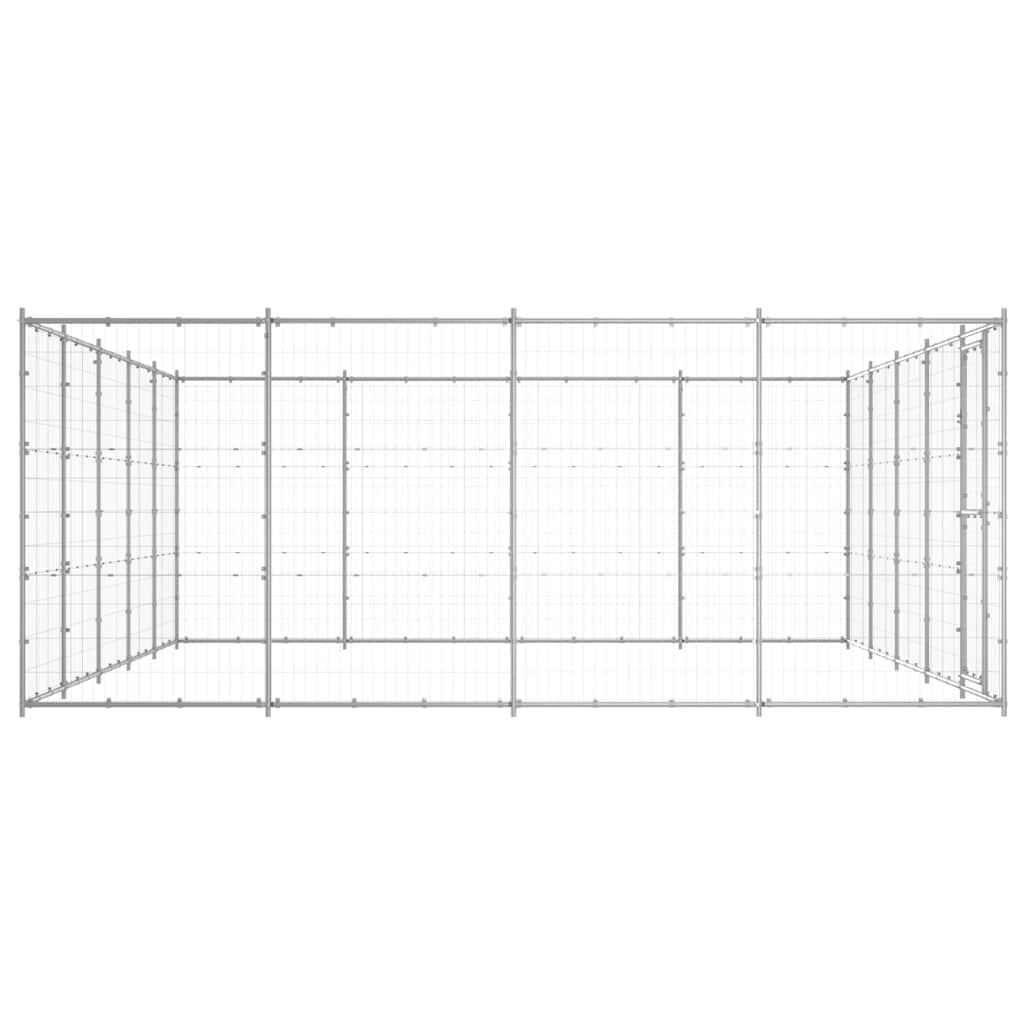 Outdoor-Hundezwinger Verzinkter Stahl 24,2 m²