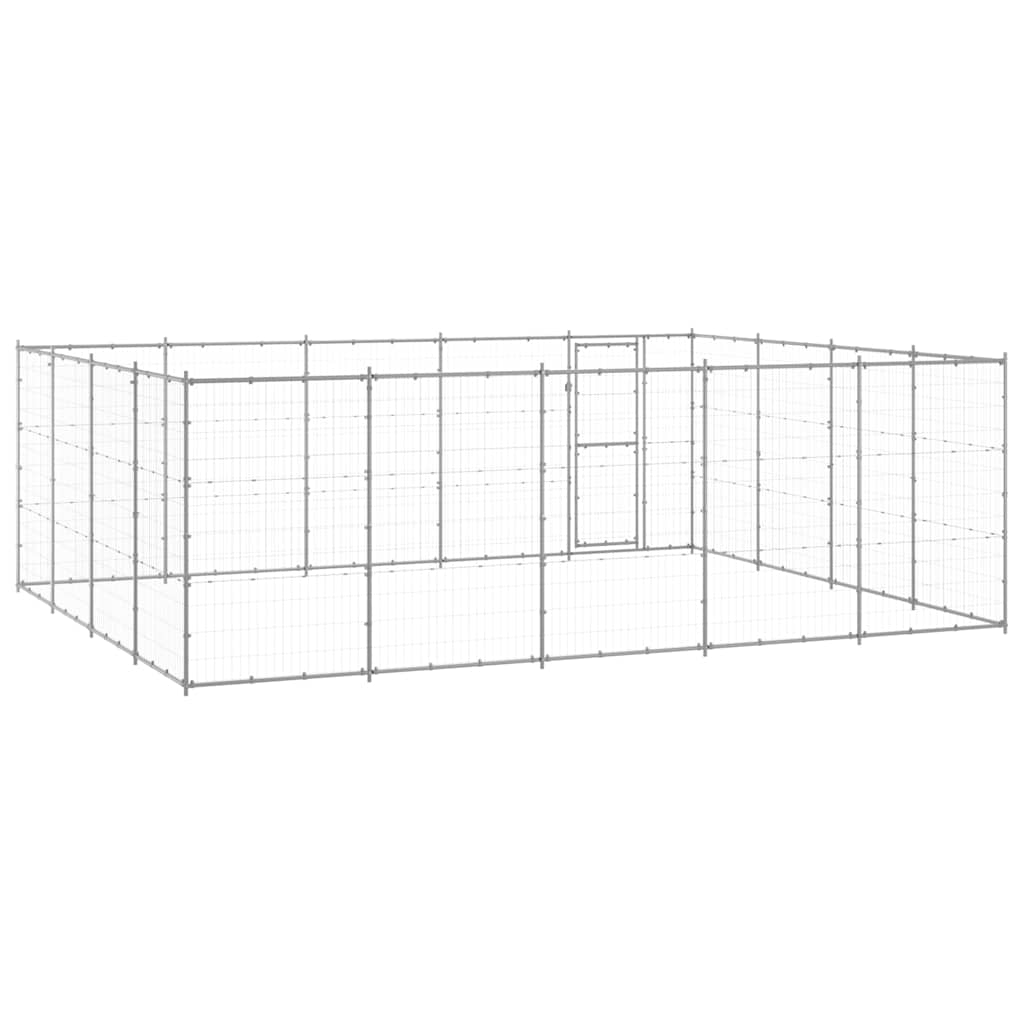 Outdoor-Hundezwinger Verzinkter Stahl 24,2 m²