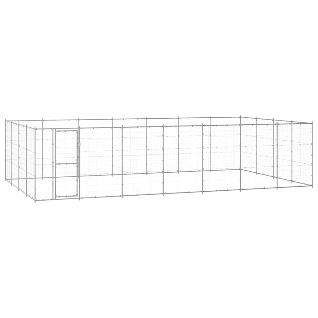 Outdoor-Hundezwinger Verzinkter Stahl 33,88 m²