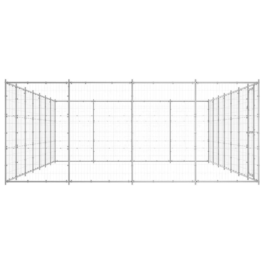 Outdoor-Hundezwinger Verzinkter Stahl 33,88 m²