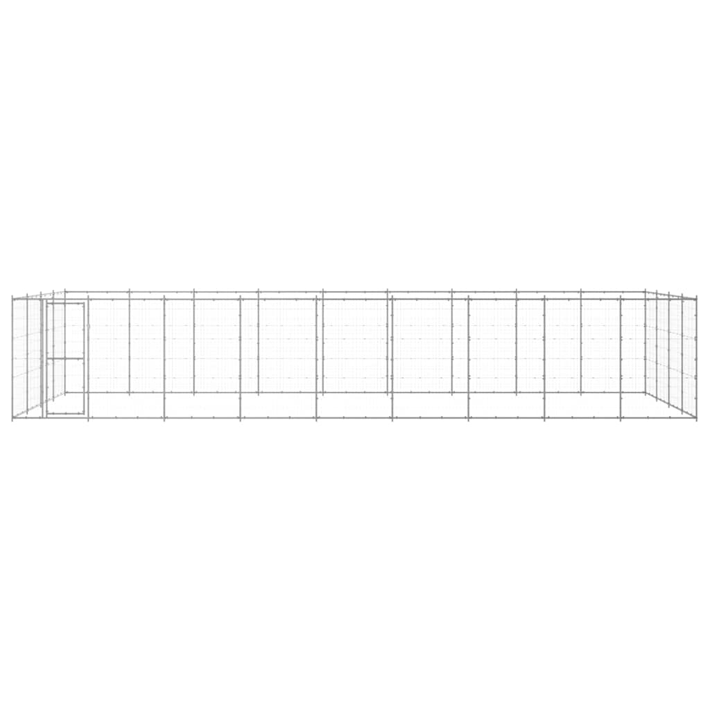 Outdoor-Hundezwinger Verzinkter Stahl 43,56 m²