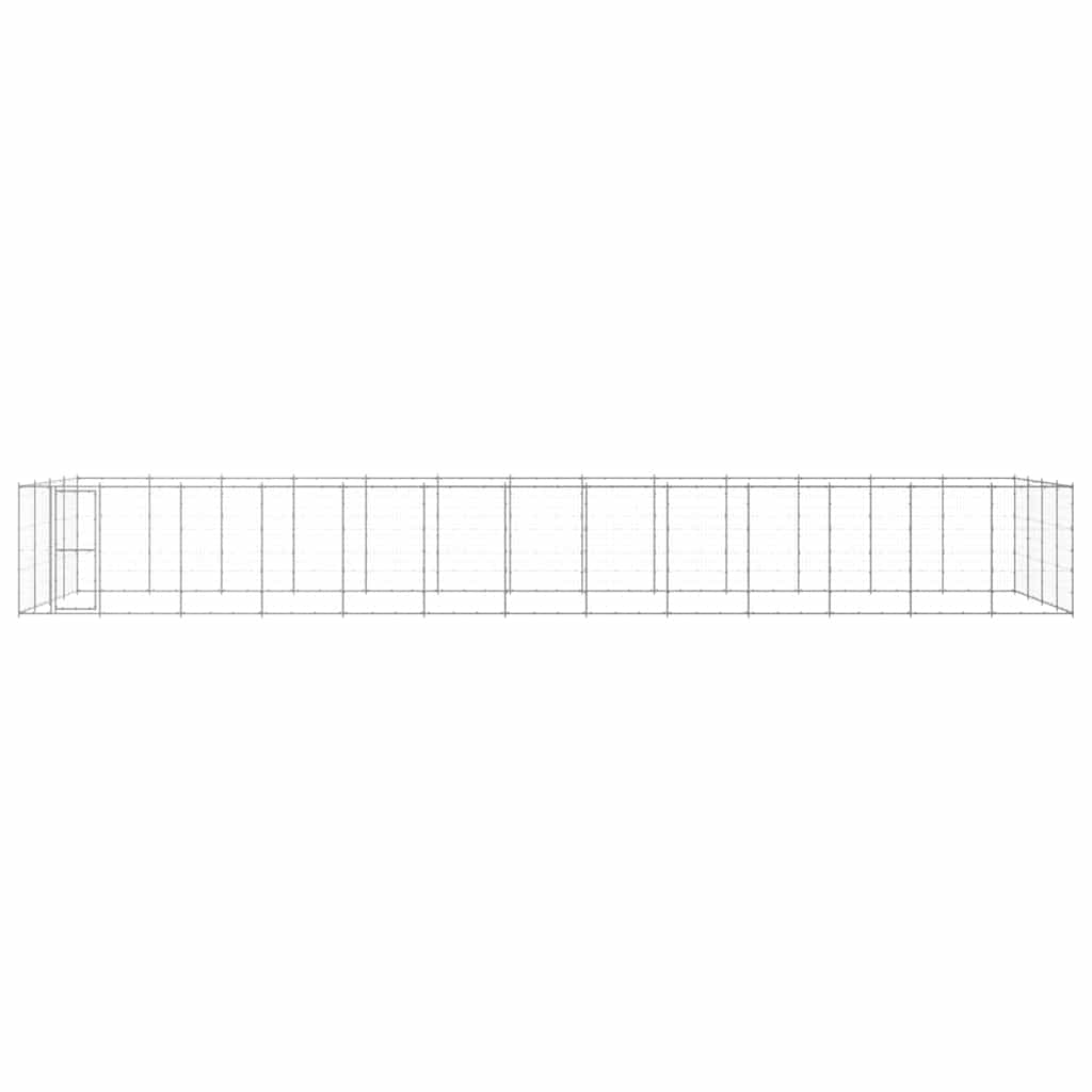 Outdoor-Hundezwinger Verzinkter Stahl 53,24 m²