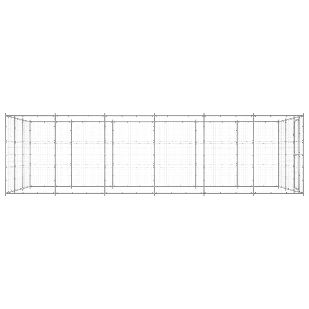 Outdoor-Hundezwinger Verzinkter Stahl 21,78 m²