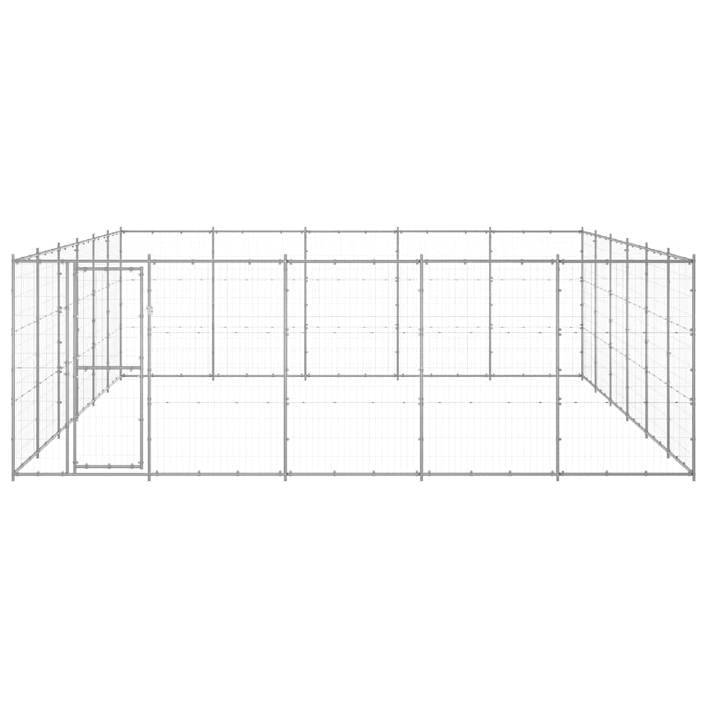 Outdoor-Hundezwinger Verzinkter Stahl 36,3 m²