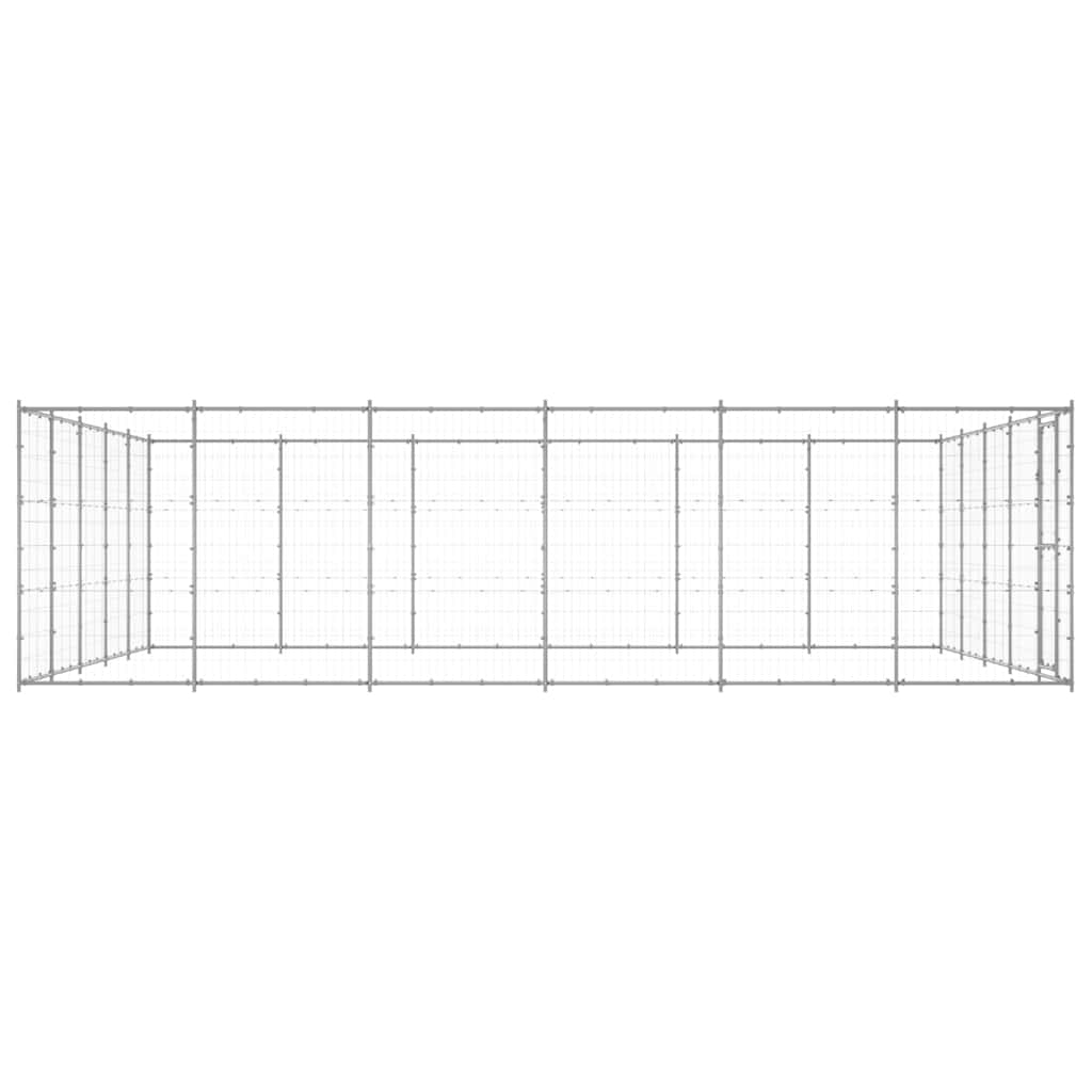 Outdoor-Hundezwinger Verzinkter Stahl 36,3 m²