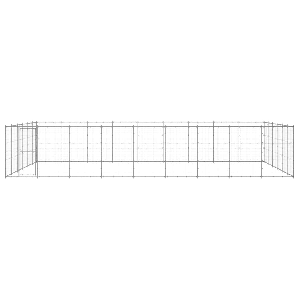 Outdoor-Hundezwinger Verzinkter Stahl 65,34 m²