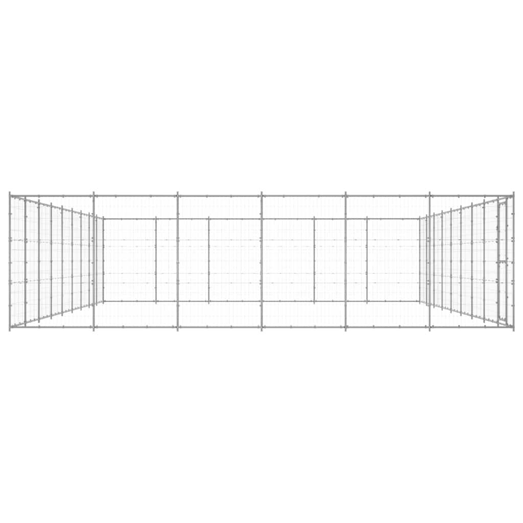 Outdoor-Hundezwinger Verzinkter Stahl 65,34 m²