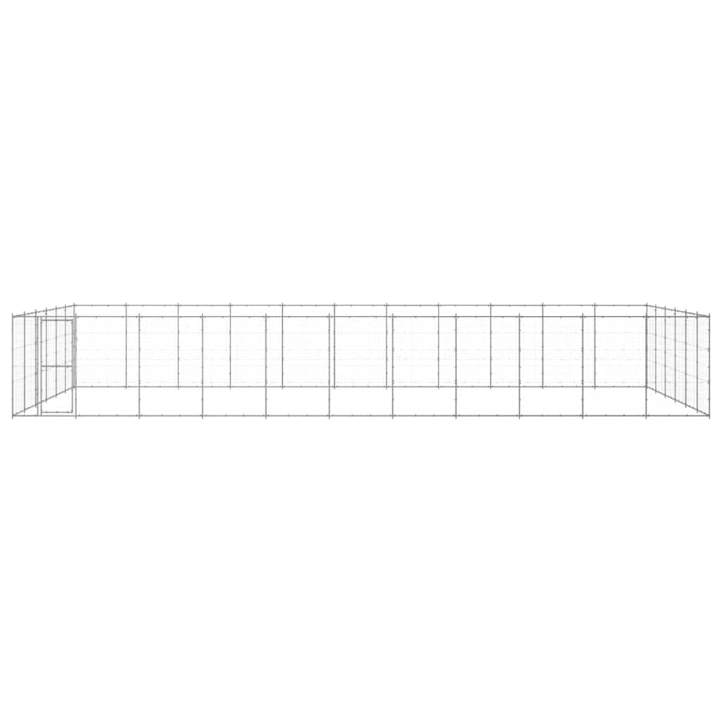 Outdoor-Hundezwinger Verzinkter Stahl 79,86 m²