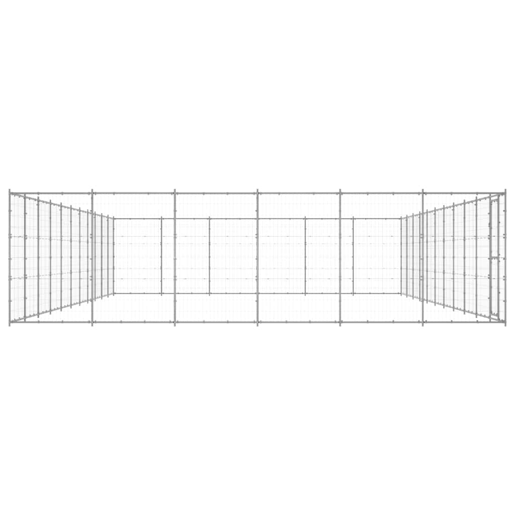 Outdoor-Hundezwinger Verzinkter Stahl 79,86 m²