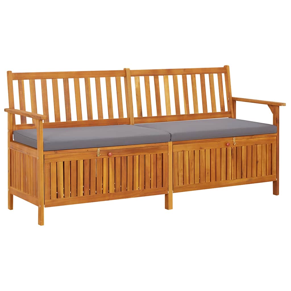 Truhenbank mit Kissen 170 cm Massivholz Akazie