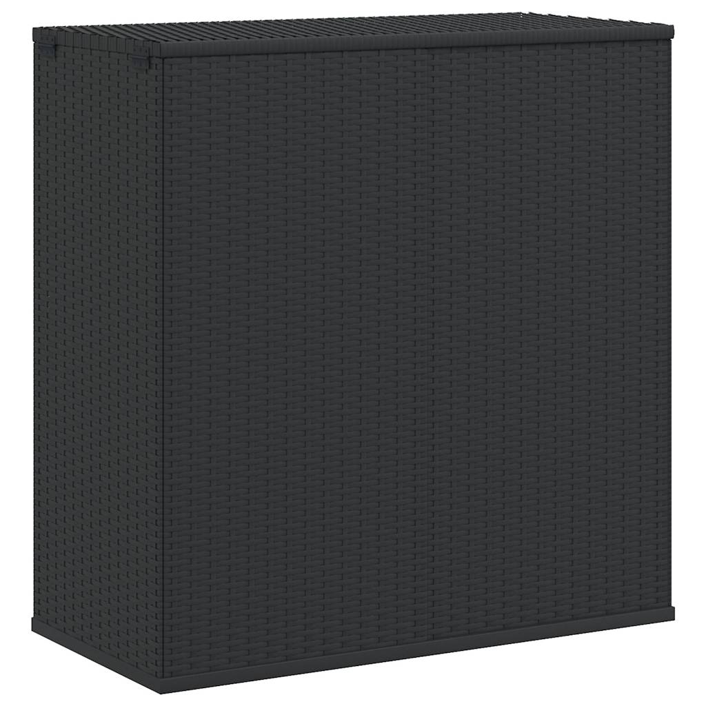 Garten-Kissenbox PE Rattan 100x49x103,5 cm Schwarz