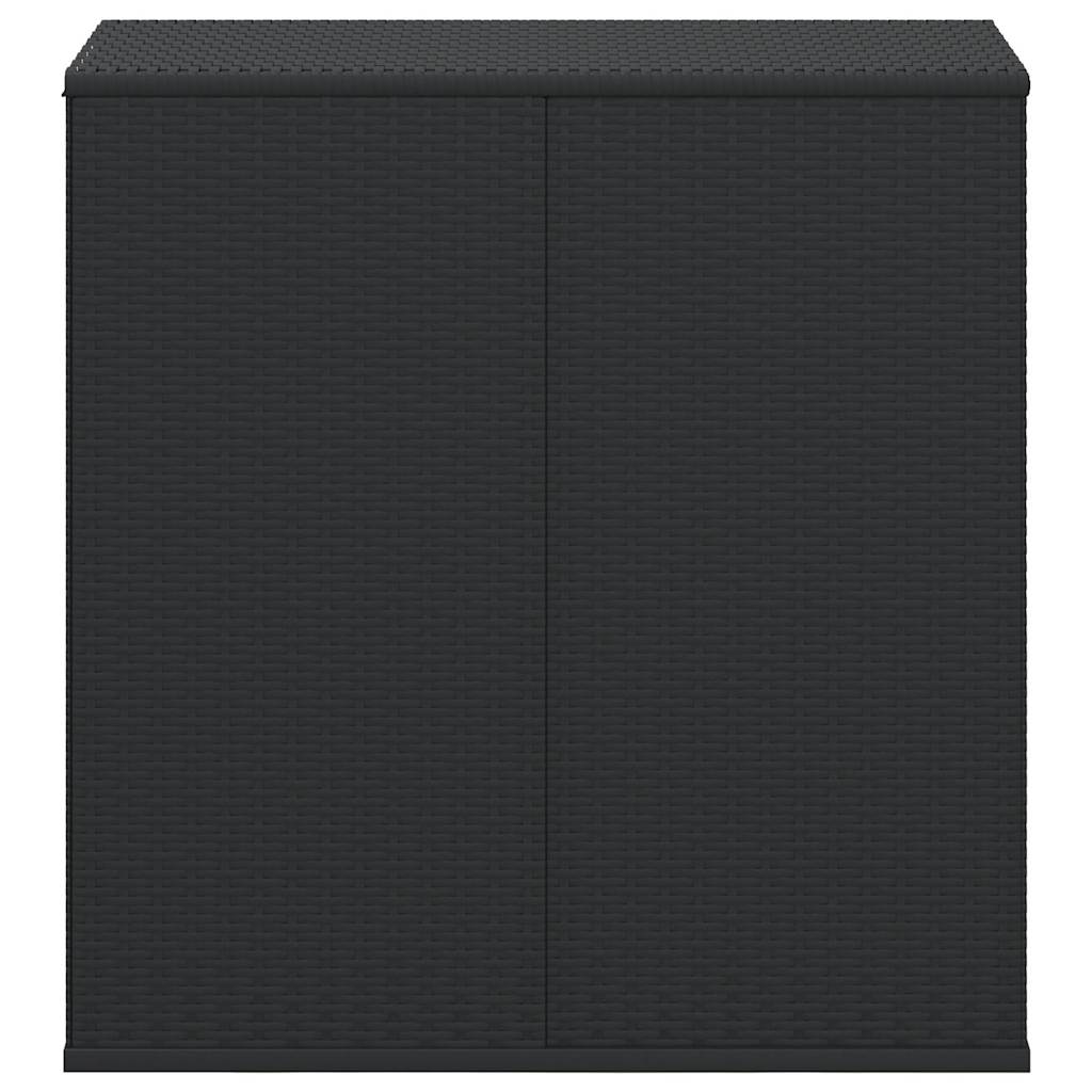 Garten-Kissenbox PE Rattan 100x49x103,5 cm Schwarz