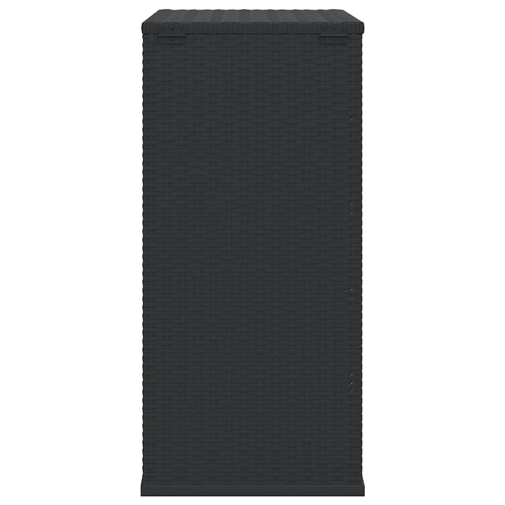 Garten-Kissenbox PE Rattan 100x49x103,5 cm Schwarz