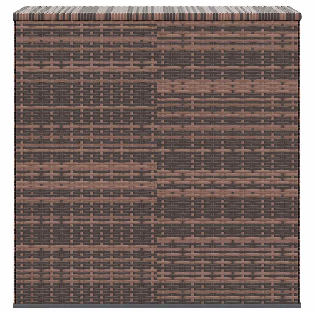Garten-Kissenbox PE Rattan 100x49x103,5 cm Braun