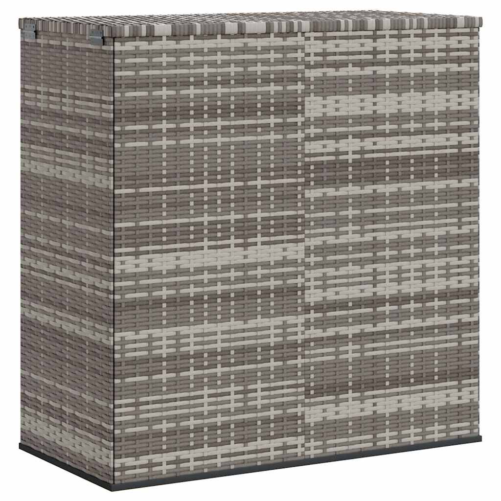 Garten-Kissenbox PE Rattan 100x49x103,5 cm Grau