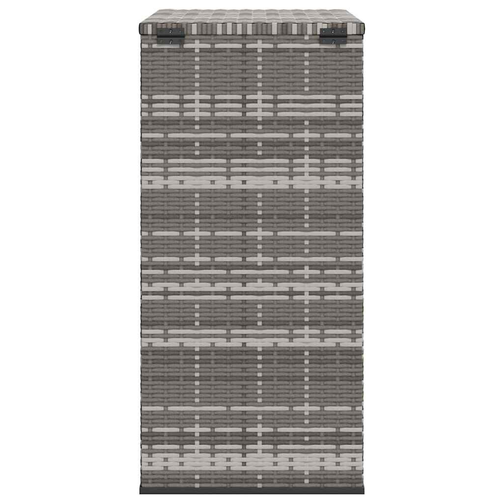 Garten-Kissenbox PE Rattan 100x49x103,5 cm Grau