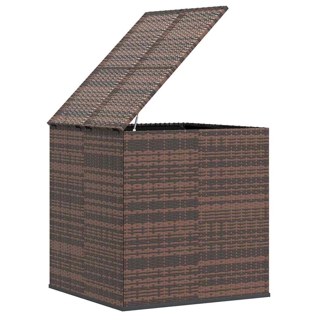 Garten-Kissenbox PE Rattan 100x97,5x104 cm Braun
