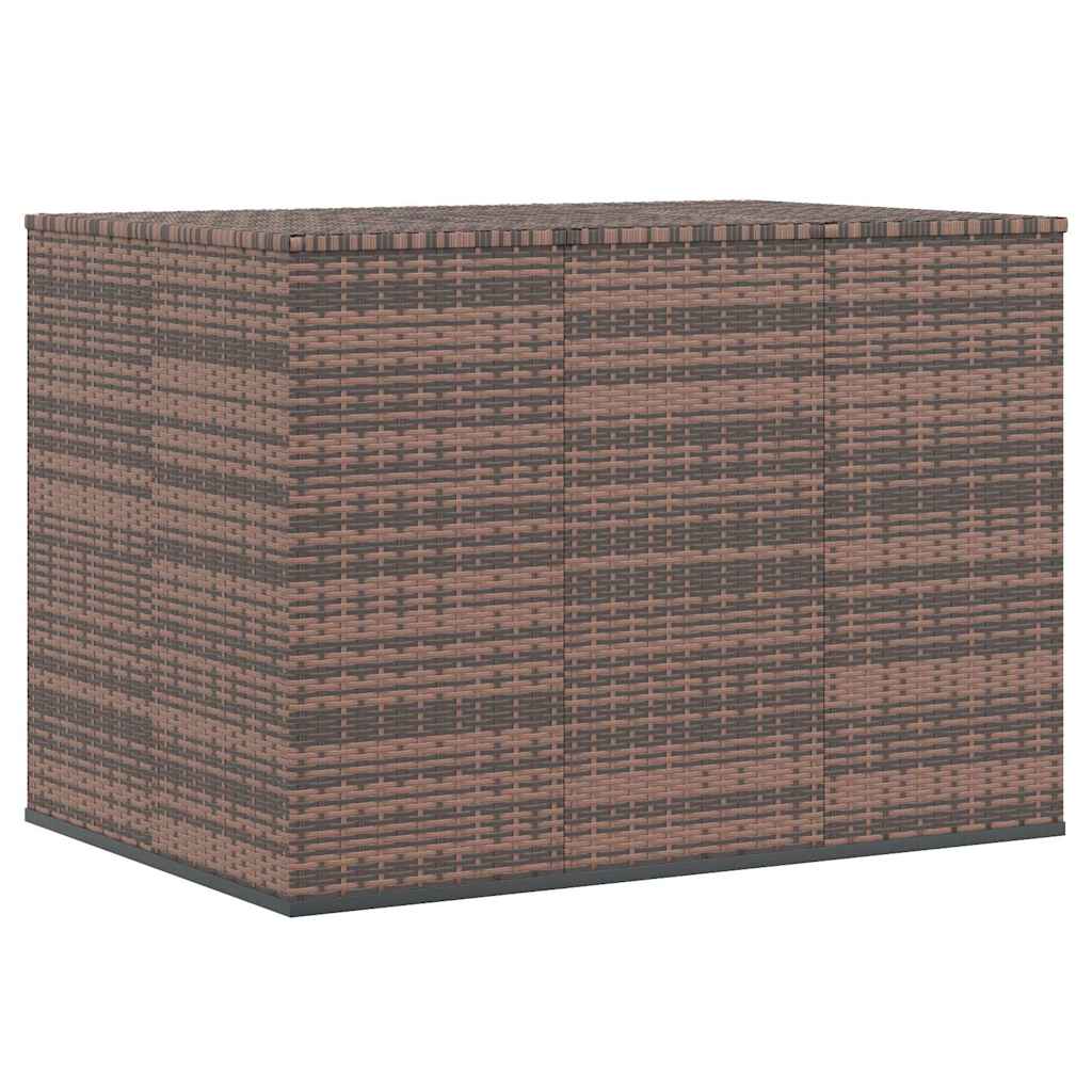 Garten-Kissenbox PE Rattan 145x100x103 cm Braun