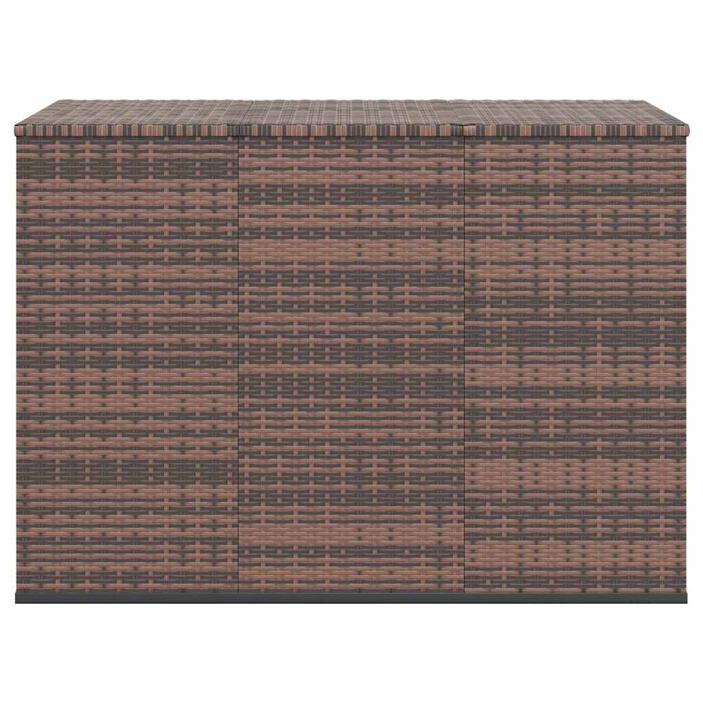 Garten-Kissenbox PE Rattan 145x100x103 cm Braun