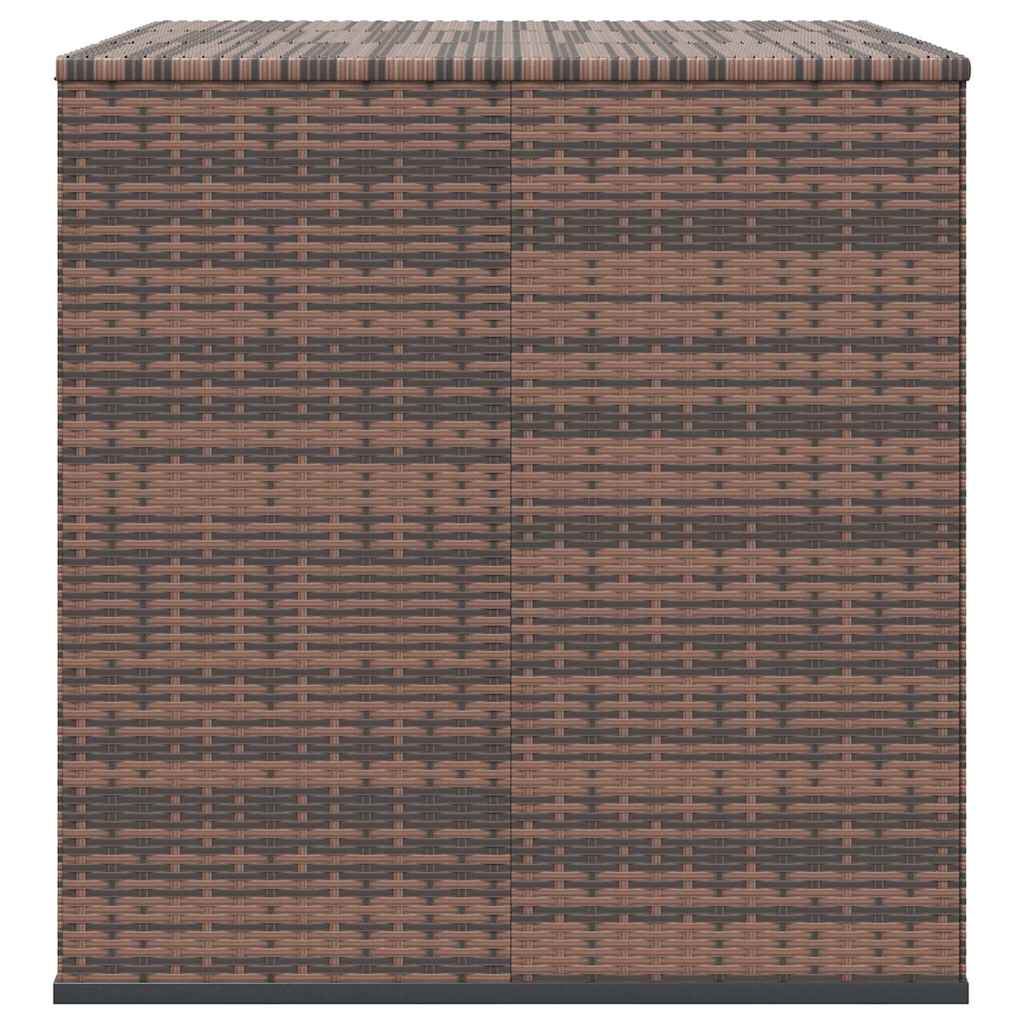 Garten-Kissenbox PE Rattan 145x100x103 cm Braun