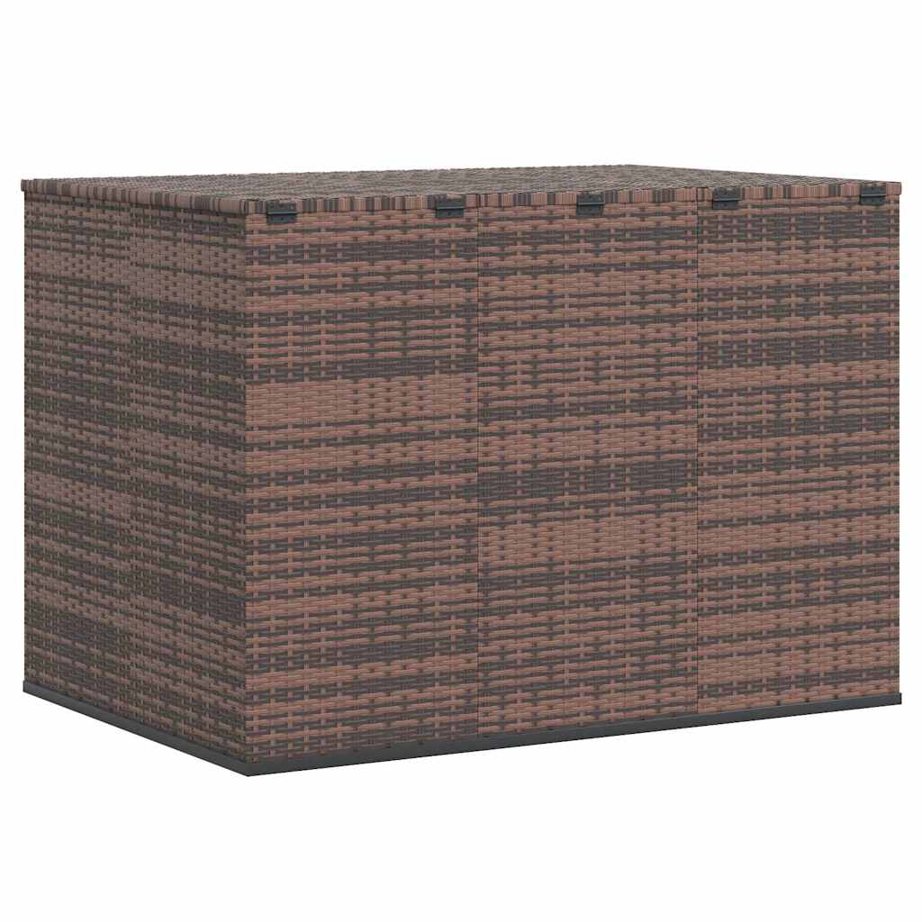Garten-Kissenbox PE Rattan 145x100x103 cm Braun