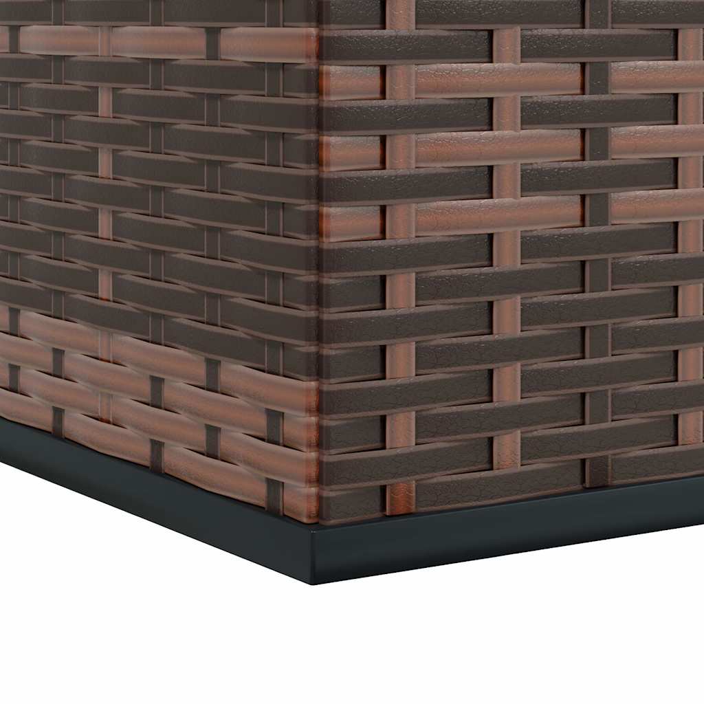 Garten-Kissenbox PE Rattan 145x100x103 cm Braun