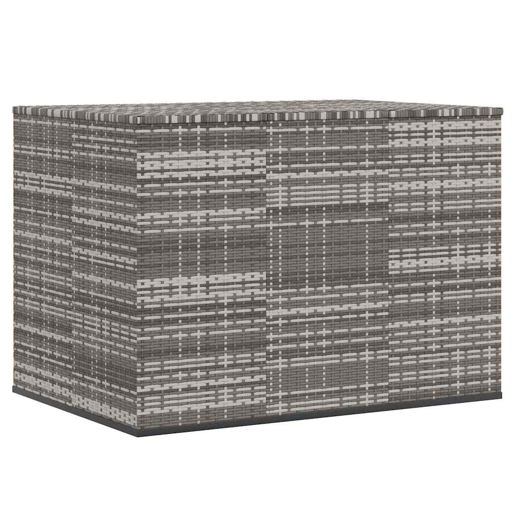 Garten-Kissenbox PE Rattan 145x100x103 cm Grau
