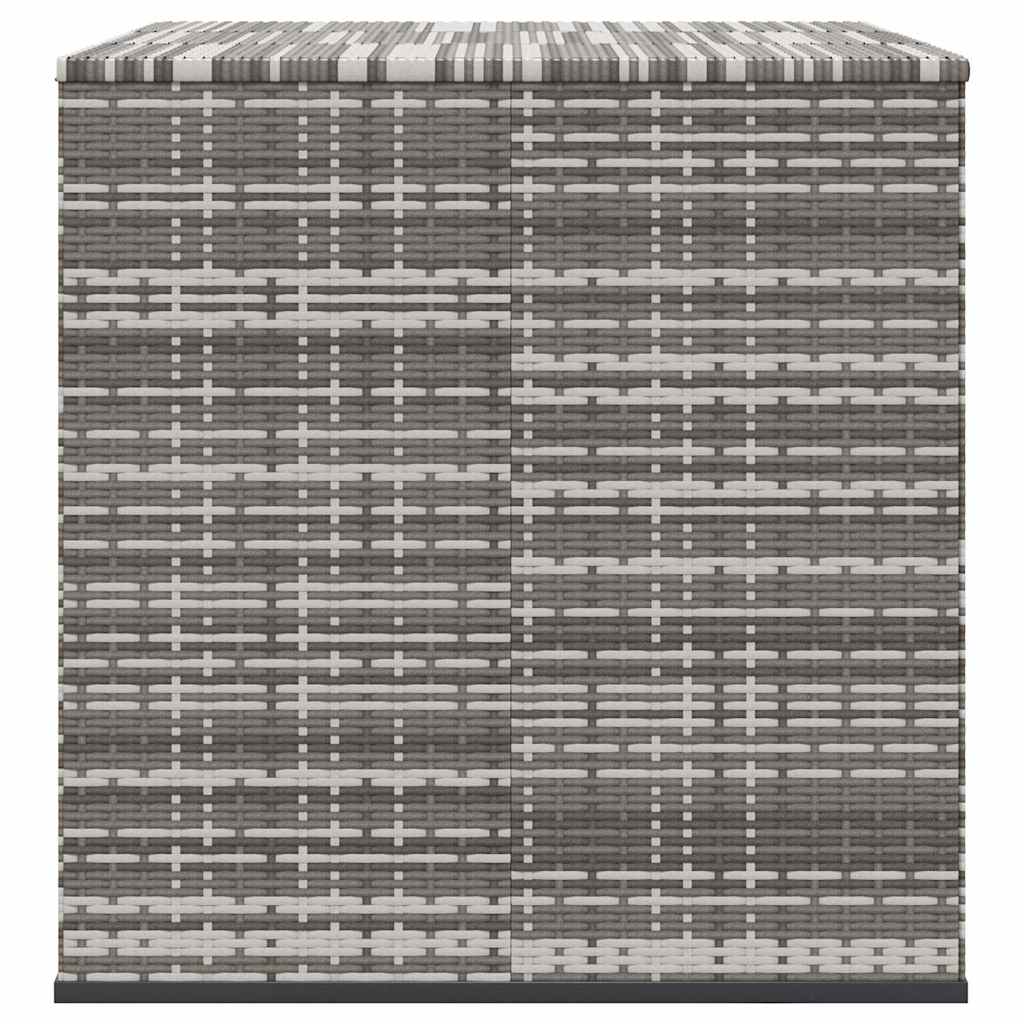 Garten-Kissenbox PE Rattan 145x100x103 cm Grau