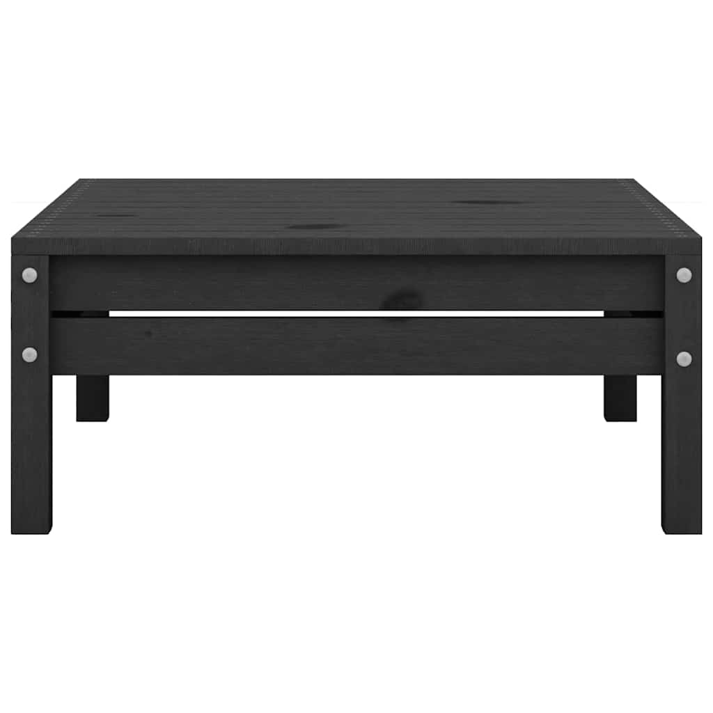 5-tlg. Garten-Lounge-Set Schwarz Massivholz Kiefer