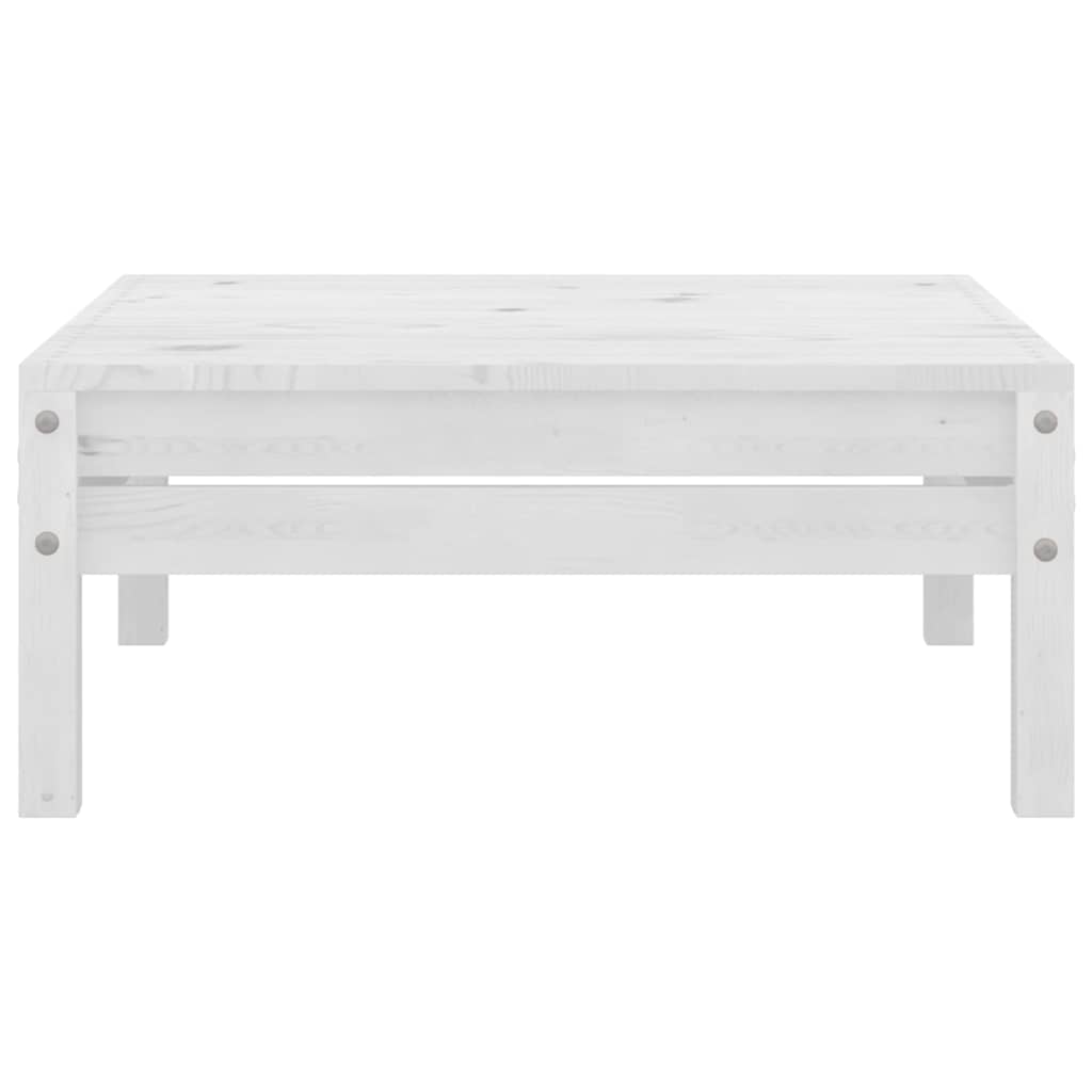 4-tlg. Garten-Lounge-Set Weiß Massivholz Kiefer