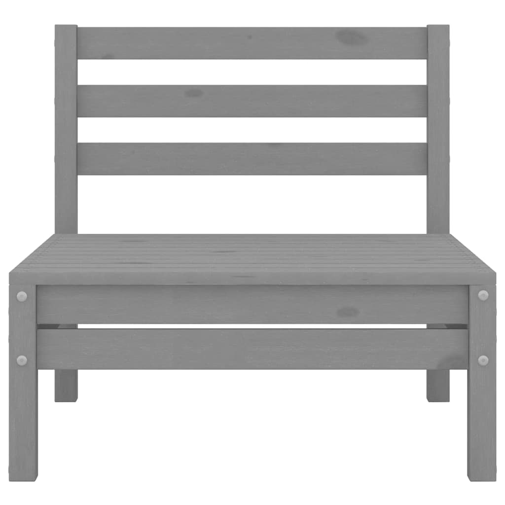 4-tlg. Garten-Lounge-Set Grau Massivholz Kiefer