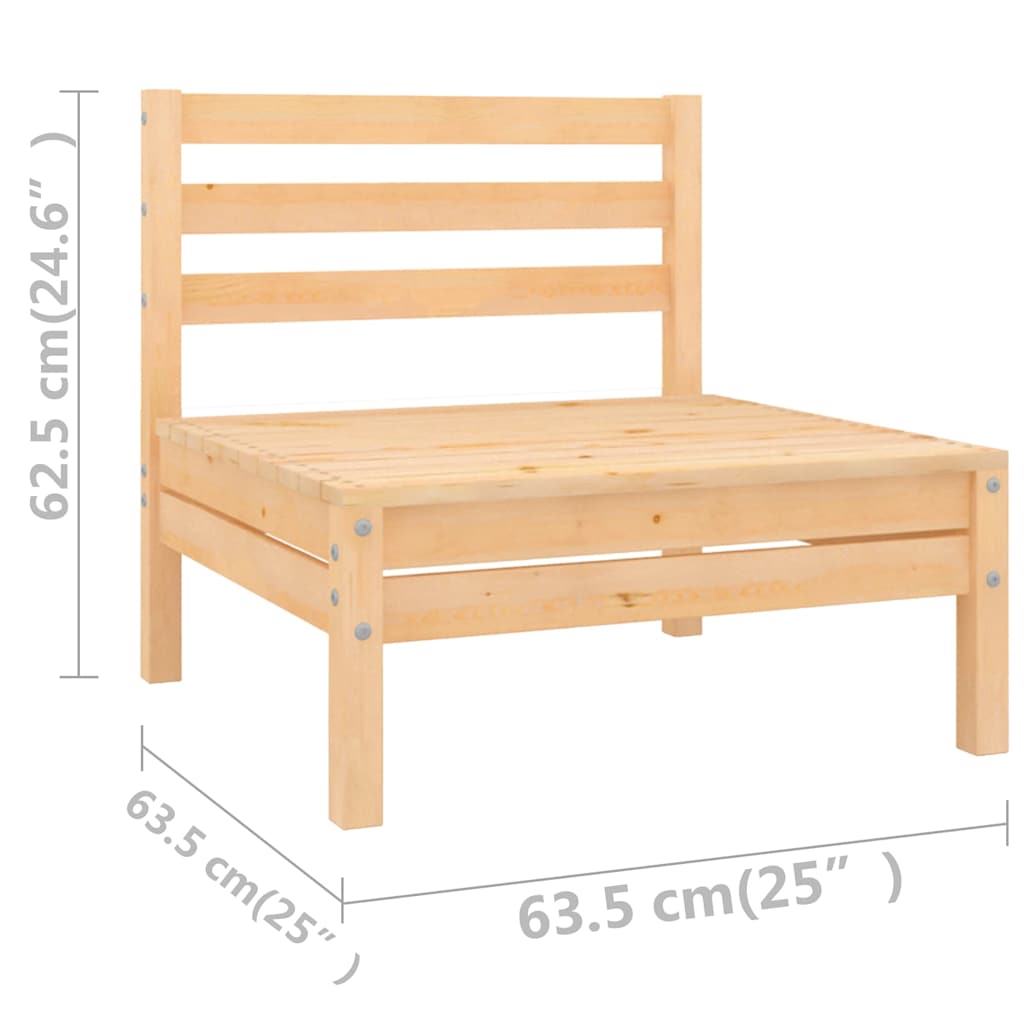 13-tlg. Garten-Lounge-Set Massivholz Kiefer