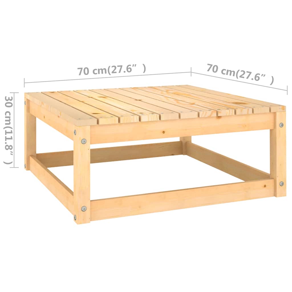 4-tlg. Garten-Lounge-Set mit Kissen Massivholz Kiefer