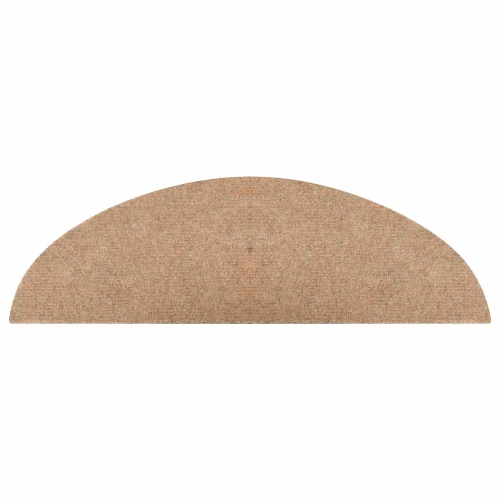 Stair Treads Self-Adhesive 15 Pcs. 56x17x3 cm Beige