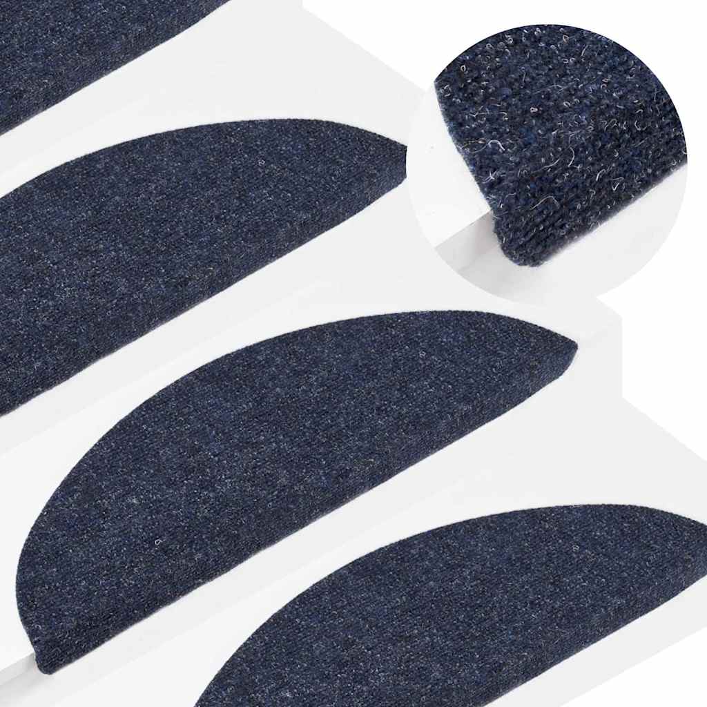 Stair Mats Self-Adhesive 15 Pcs. 56x17x3 cm Blue