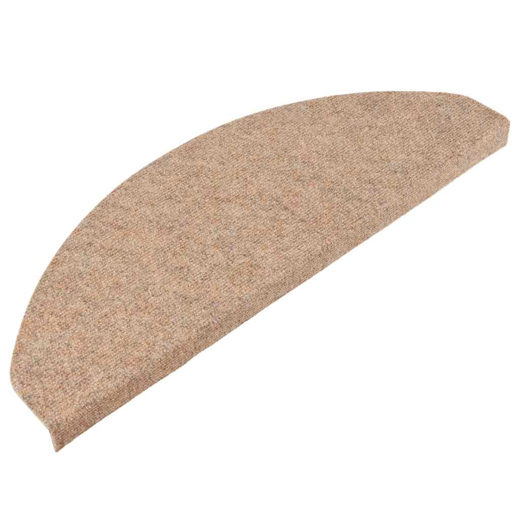 Marches d'escalier autocollantes, lot de 15, 65x22,5x3,5 cm, beiges