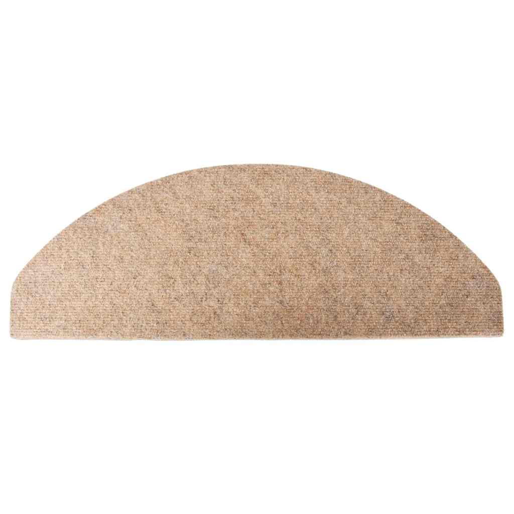Marches d'escalier autocollantes, lot de 15, 65x22,5x3,5 cm, beiges