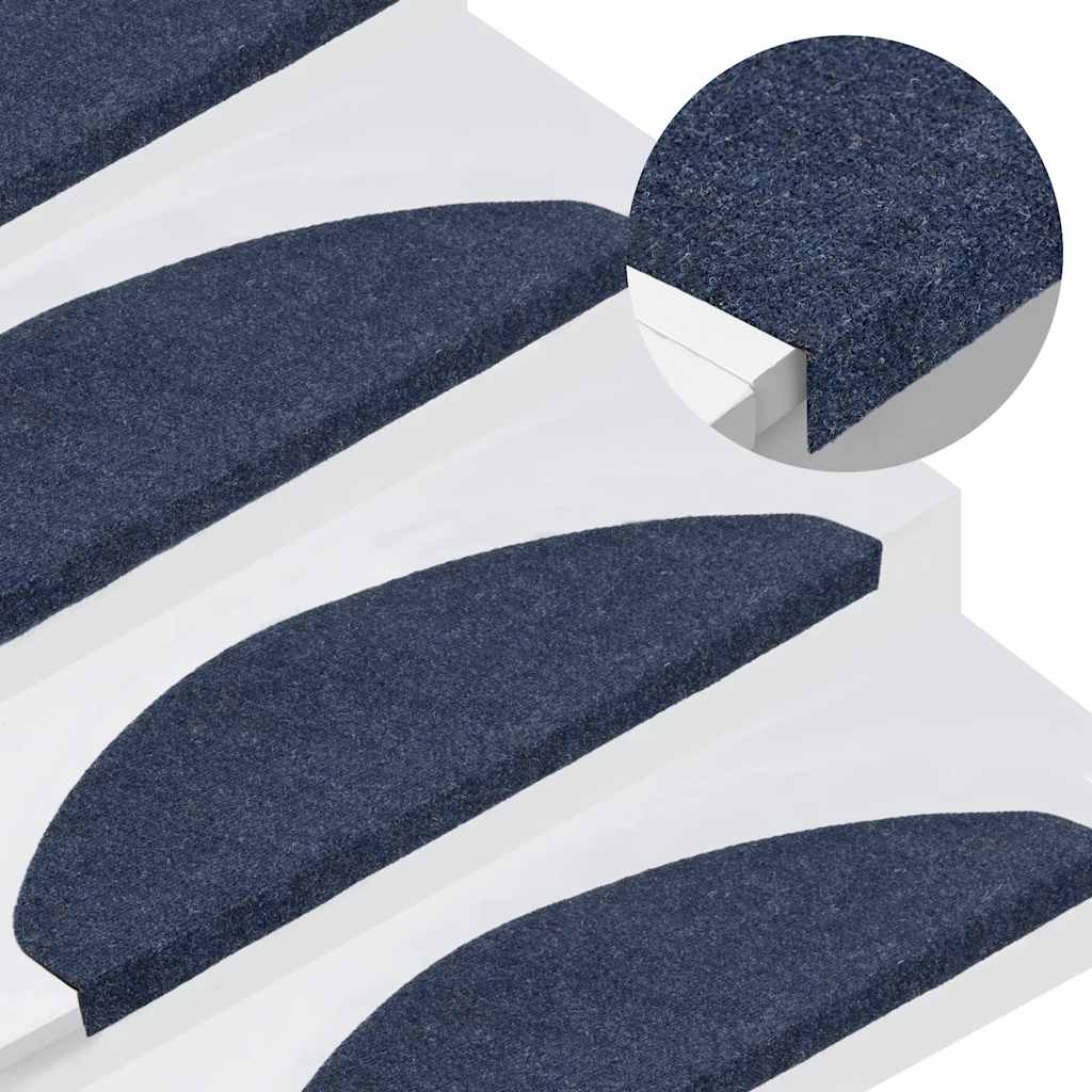Tapis de Marche Auto-adhésifs 15 pces 65x22,5x3,5 cm Bleu