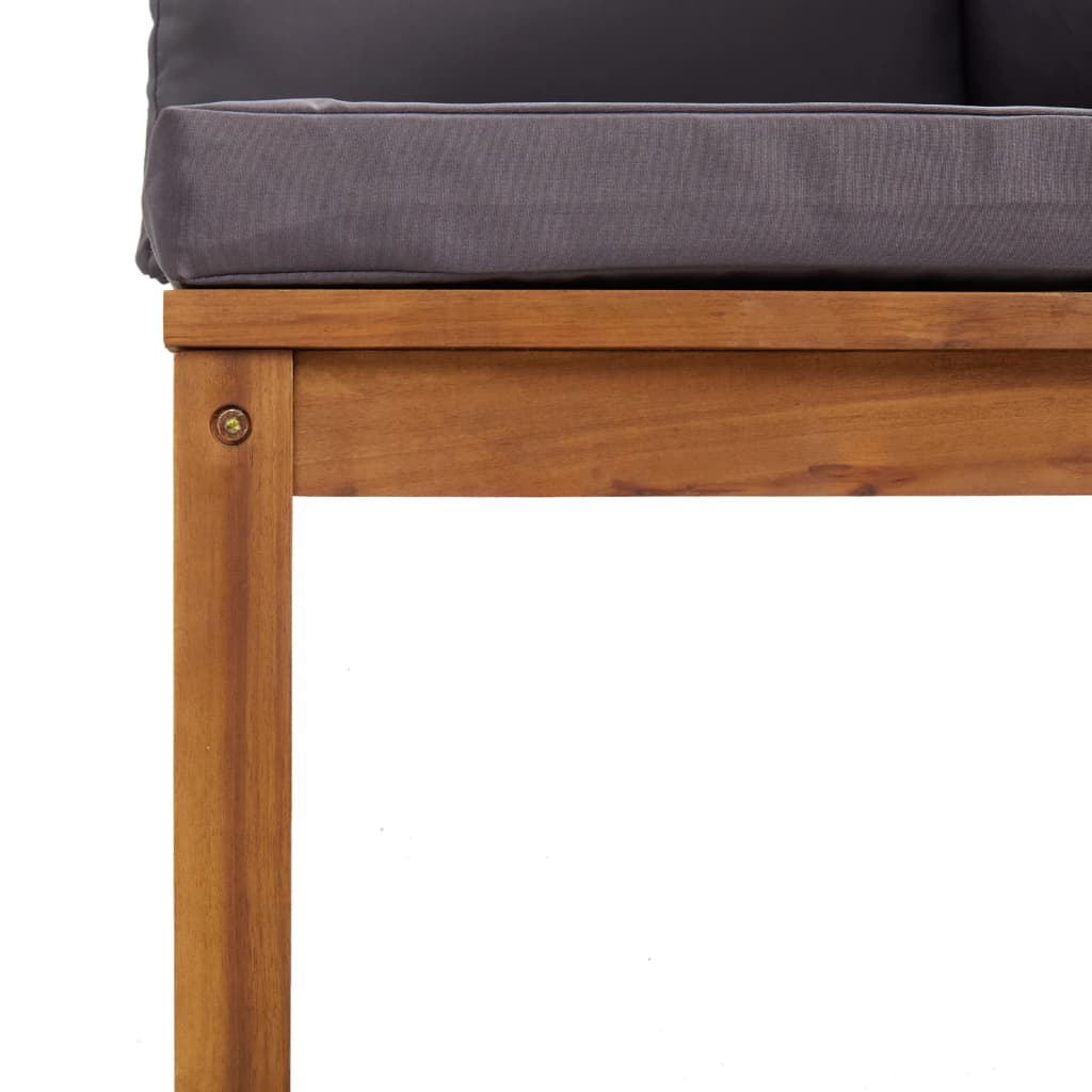 2-Sitzer-Gartensofa mit Kissen Massivholz Akazie