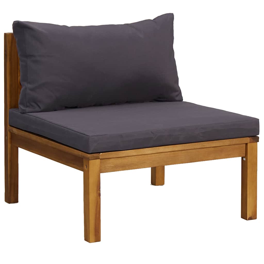 9-tlg. Garten-Lounge-Set mit Auflage Massivholz Akazie